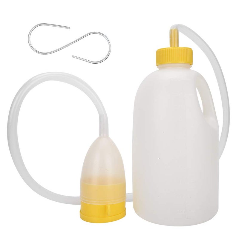 woobles Men Male Urinal Pee Bottle with Lid Spill Proof Reusable, Portable Urine Bottle Pee Container Cup Elderly Bedridden Patients Potty with Pipe for Men Incontinence Elderly or Camping Car Traveling - Image 1